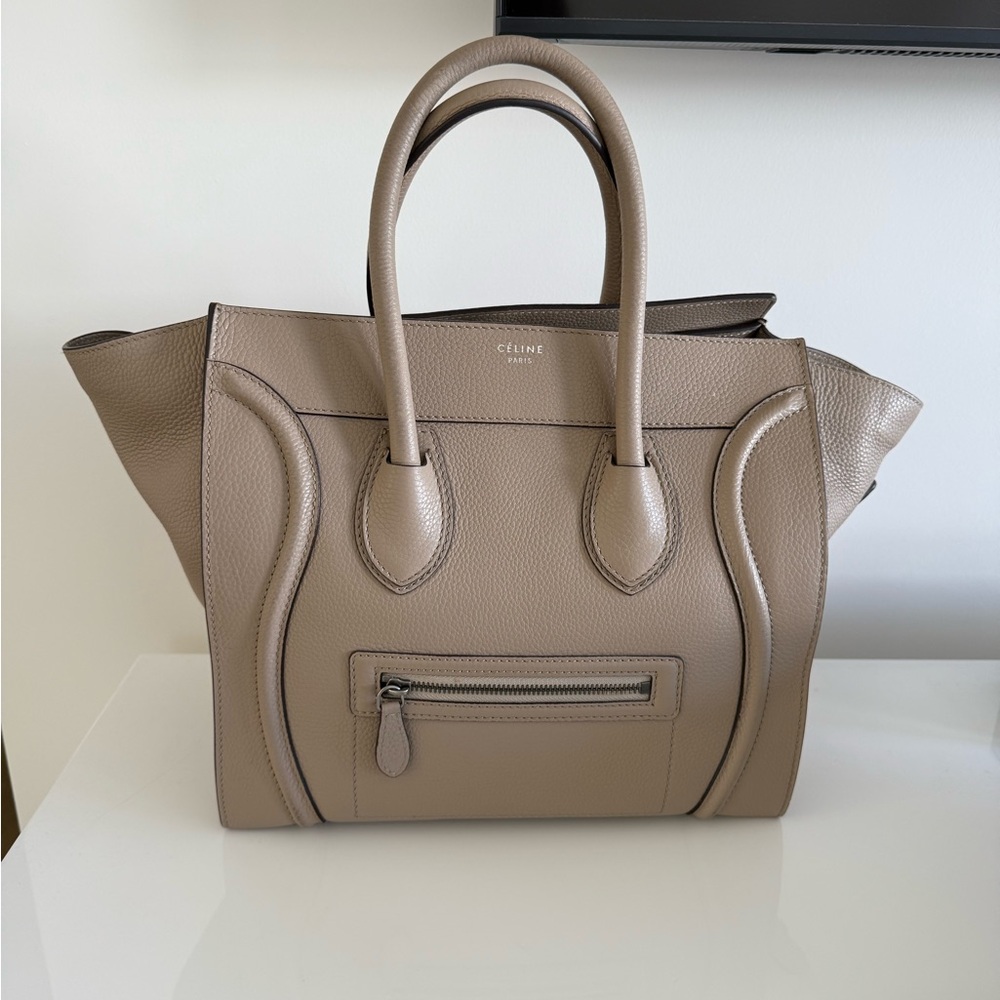 Celine Tan Luggage Bag Grainy Leather Mini - Picture 3 of 12